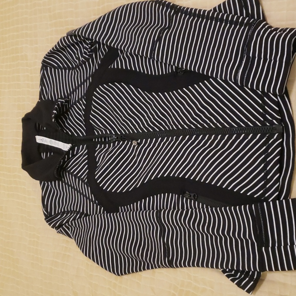 Lululemon Ladies  Striped Zip-Up Jacket